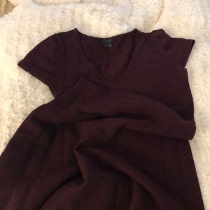 Theory fit and flare burgundy dress medium